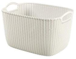 Keter Kötött hatású kosár, L méret, CURVER Knit, fehér