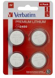 Verbatim Gombelem, CR2450, 4 db, VERBATIM Premium - oneclick