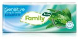 Tento Papír zsebkendő, 3 rétegű, 10x10 db, TENTO Family, eukaliptuszolaj