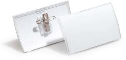 DURABLE Névkitűző, csíptetővel és tűvel, PP, 54x90 mm, DURABLE CLICK FOLD