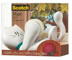 3M SCOTCH Ragasztószalag-adagoló, asztali, feltöltött, 3M SCOTCH C39, cica