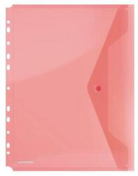 DONAU Irattartó tasak, A4, PP, patentos, lefűzhető, DONAU, piros - oneclick
