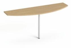MAYAH Tárgyalótoldat, íves, szürke fémlábbal, 50x160 cm, MAYAH Freedom SV-50, kőris - oneclick