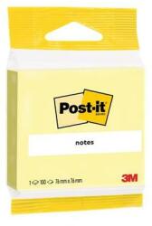3M Öntapadó jegyzettömb, 76x76 mm, 100 lap, 3M POSTIT, sárga - oneclick