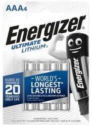 Energizer Elem, AAA mikro, 4 db, Lítium, ENERGIZER Ultimate Lithium