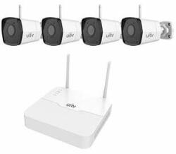 Uniview gyári 2MP-es 4 kamerás WiFi-s csomag (1db NVR és 4db WiFi-s csőkamera 4mm fix objektívvel, mikrofonnal) (KIT/NVR301-04LS3-W/4*IPC2122LB-AF40WK-G) - oneclick