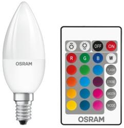 OSRAM Osram Star+ RGBW/matt búra/4, 5W/250lm/2700K/E14 távirányítható LED gyertya fényforrás (ST CLAS B 25 RGBW 4.5 W/2700K E14 FR) - oneclick