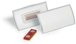 DURABLE Névkitűző, mágnessel, elfordulásgátlóval, 75x40 mm, DURABLE CLICK FOLD