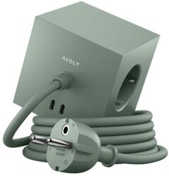 AVOLT Square 1 Plug + 2 USB 8 m (SQ1.EUFC20.18OG)