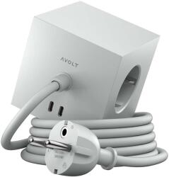 AVOLT Square 1 Plug + 2 USB 8 m (SQ1.EUFC20.18GG)