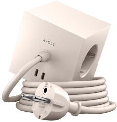 AVOLT Square 1 Plug + 2 USB 8 m (SQ1.EUFC20.18BE)