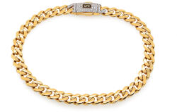 Heratis Forever Monaco Chain karkötő Classic Plain Pavé lock 6, 5 mm IZ29437NUSA
