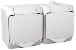 Schneider Electric WDE000523 Dupla dugalj gyv. csf. fk. Cedar Plus 000523 162/2 IP44 fehér