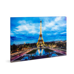 Family LED-es fali hangulatkép - " Eiffel torony" - 2 x AA, 38 x 48 cm (58018F)