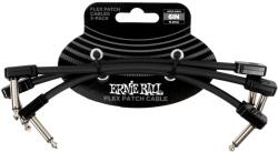 Ernie Ball Flex Patch Cable 6" Black 3-Pack