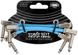 Ernie Ball Flex Patch Cable 3" Blue 3-Pack