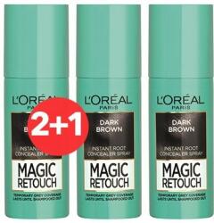 L'Oréal ĽORÉAL PARIS Magic Retouch 2 Dark Brown 3 × 75 ml (VLS830s)