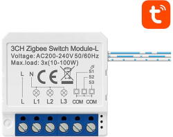 Avatto Intrerupator inteligent Smart Switch Module ZigBee Avatto LZWSM16-W3 No Neutral TUYA (30877) - 24mag