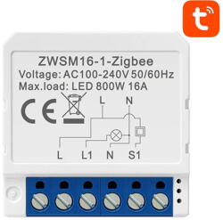Avatto Releu inteligent Smart ZigBee In-wall Switch ZWSM16-W1 TUYA (30867) - 24mag