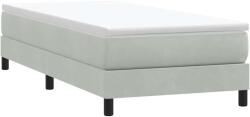 vidaXL világosszürke bársony rugós ágy matrac nélkül 80x210 cm (3315801)