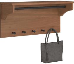vidaXL SANDNES tömör fenyőfa falra szerelt kabátállvány 87x30x42 cm (4010473)