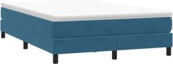 vidaXL sötétkék bársony rugós ágy matrac nélkül 140x210 cm (3315829) - vidaxl