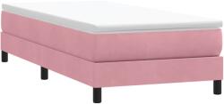 vidaXL rózsaszín bársony rugós ágy matrac nélkül 90x210 cm (3315812)