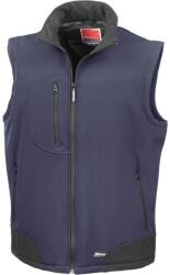 RESULT Férfi Softshell Bodywarmer Lélegző időjárásálló kabát S fekete|kék