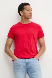 Tommy Jeans pamut póló piros, férfi, sima, DM0DM04411 - piros L