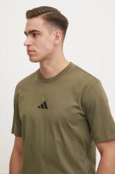 Adidas pamut póló Essential zöld, férfi, sima, JF1097 - zöld S