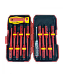 KROFtools Szigetelt csavarhúzó készlet, cserélhető fejekket, 13 részes (3805)