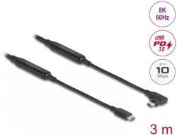 Delock Cablu activ USB 10 Gbps type C 8K60Hz/PD 60W E-Marker drept/unghi 3m, Delock 81195 (81195)