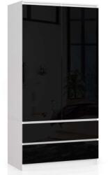 AKORD Gardróbszekrény P180_90 - fényes fekete (SP0PSYSCZARPOL)