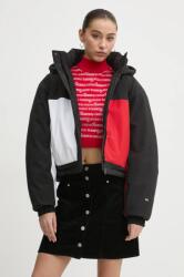 Tommy Jeans rövid kabát női, fekete, átmeneti, DW0DW20550 - fekete L
