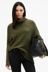 AllSaints gyapjú pulóver LOCK ROLL női, fekete, garbónyakú, W132KB - zöld S