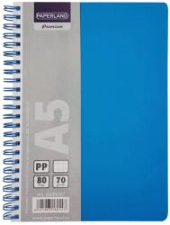 PAPERLAND Caiet cu spirala A5, 80 file, coperta plastic, matematica, PAPERLAND (24000387)