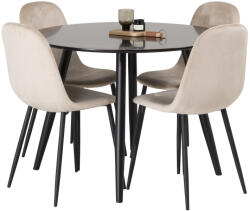  Étkezőgarnitúra Dallas 348 (Bézs + Fekete)