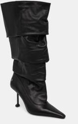 Naked Wolfe bőr csizma Vern fekete, női, tűsarkú, Vern Nappa Prince Leather Black - fekete Női 39