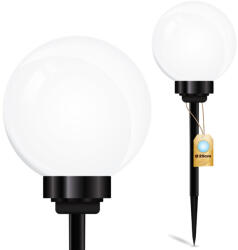 Lumileds LED napelemes kerti lámpa ATRIS szegecses fehér golyós 20cm LUMILED (LUMSOL1020)