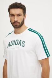 Adidas pamut póló M C COLLE Collegiate bézs, férfi, mintás, JJ3868 - bézs XXL