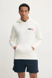 Tommy Hilfiger gyerek melegítőfelső pamutból fehér, férfi, nyomott mintás, kapucnis, DM0DM20257 - bézs XXL