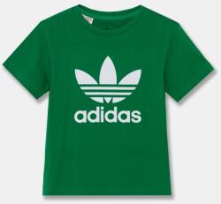 Adidas gyerek pamut póló zöld, nyomott mintás, IY4013 - zöld 128