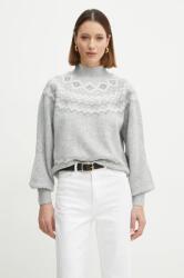 GUESS pulóver meleg, női, szürke, félgarbó nyakú, W4PR0Z Z3LQ0 - szürke S