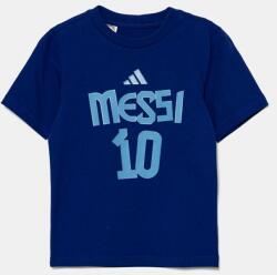 Adidas gyerek pamut póló MESSI nyomott mintás, JJ1417 - kék 176