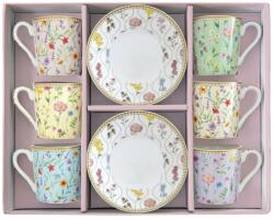 Easy Life Porcelán kávéscsésze szett - 100ml - Meadow Flowers, Coffee Mania
