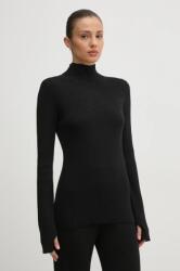 Benetton pulóver könnyű, női, fekete, félgarbó nyakú, 1194D203F - fekete M - answear - 14 990 Ft