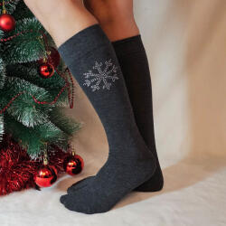 Aura Via Női köves hópihés térdzokni 38-41 81479