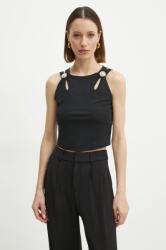 GUESS felső fekete, női, nyomott mintás, W5RP13 KAQL2 - fekete S