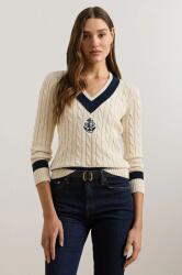Ralph Lauren pamut pulóver bézs, 200957479 - bézs L