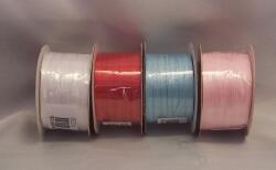  0, 3 cm szatén szalag világoskék ( 50 m)